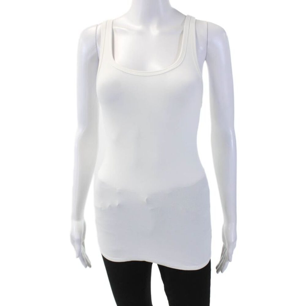 Lululemon Womens Basic Scoop Neck Racerback Athletic Tank Top White Size 2